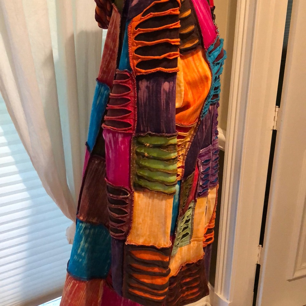 Colorful Patchwork Women's Jacket - Picture 3 of 4